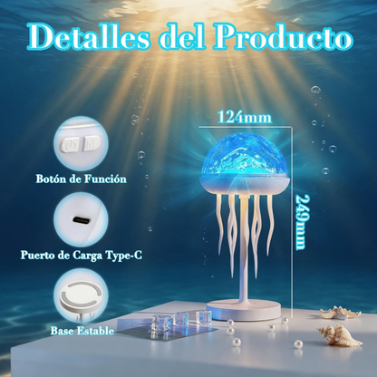 Lámpara Medusa Proyector Aurora Boreal