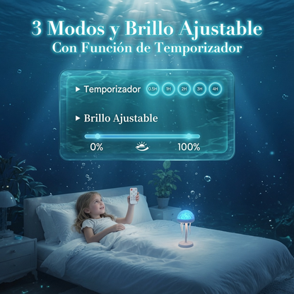 Lámpara Medusa Proyector Aurora Boreal